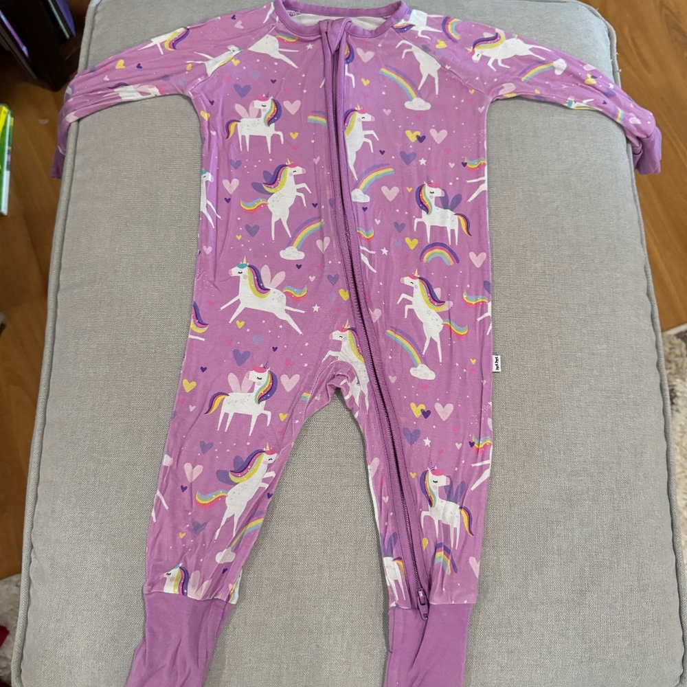 Unicorn Little Sleepies Zippy 3-6mo